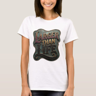 Ren Purple LARGER THAN LIFE Slogan T-shirt