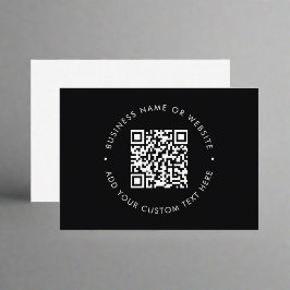 Ren QR-kod l Marknadsföringssvartvitt Visitkort