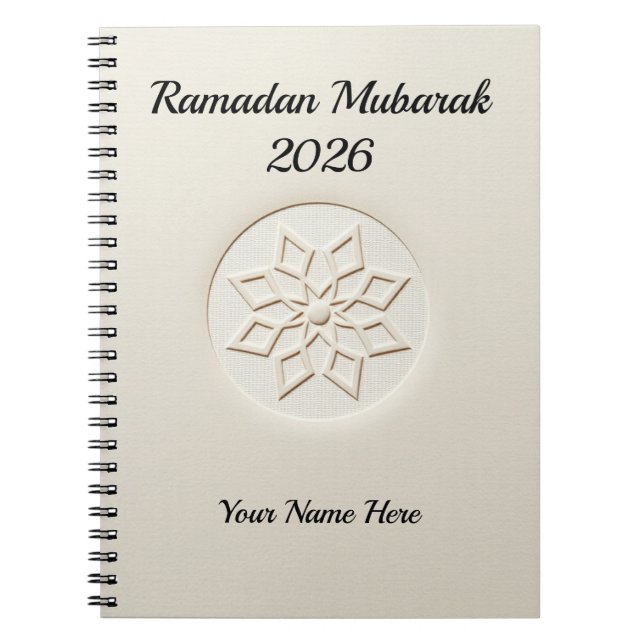 Ren Ramadan Estetik Neutral Anteckningsbok (Framsidan)