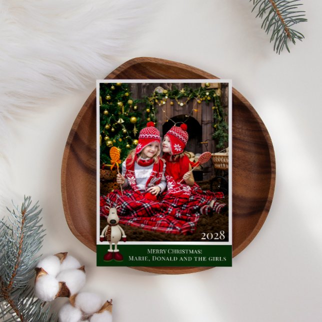 Ren Randig Enkel Lägg Till Ditt Eget Foto Jul Julkort (Skapare uppladdad)