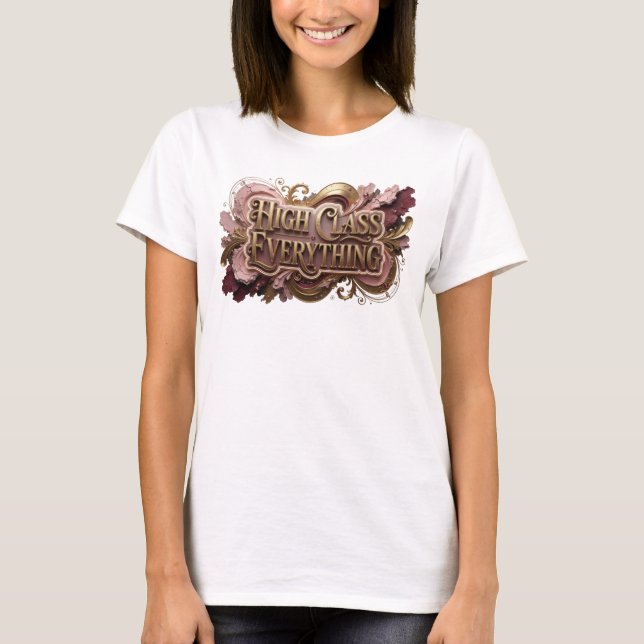Ren Röd HÖGKLASSIGT ALLT T-shirt (Framsida)