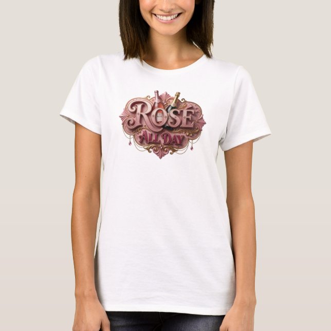Ren Rosa ROS ALL DAY Tee (Framsida)