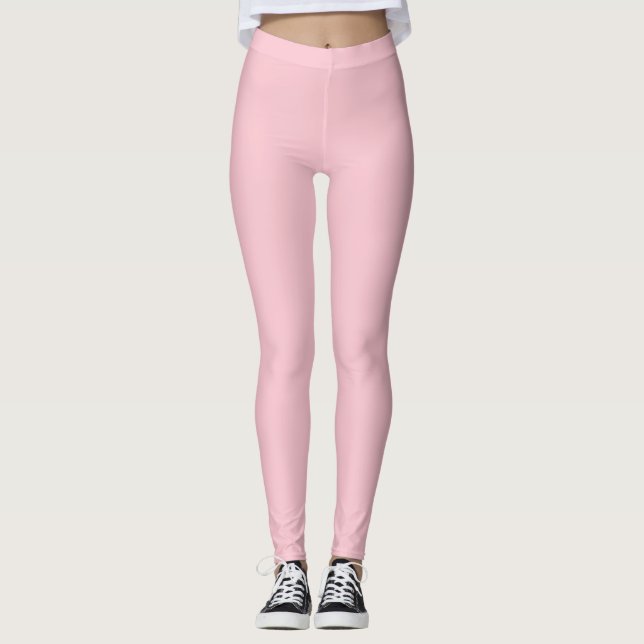 Ren Rosa Solid Färg Leggings (Framsida)