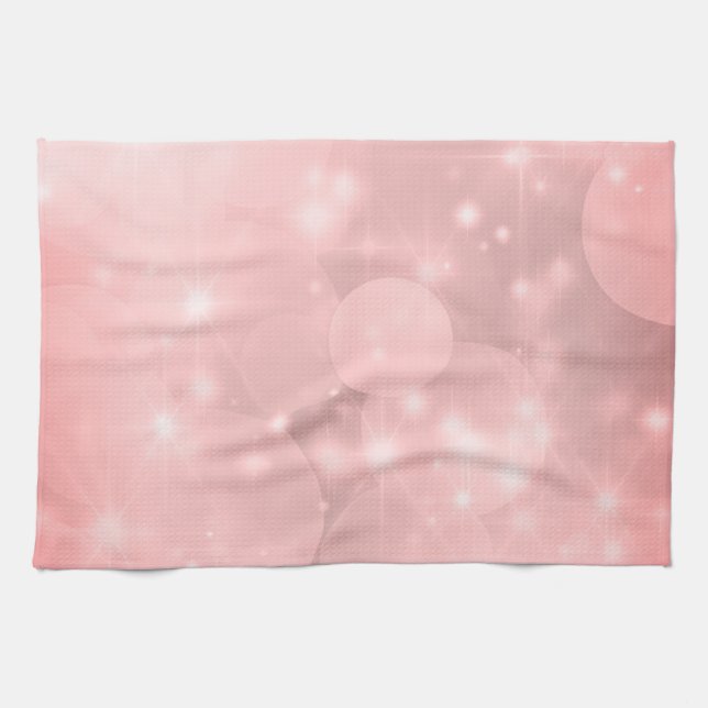 Ren  Rosa sparkly Kökshandduk (Horisontell)