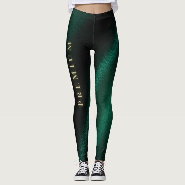 Ren servicemöjligheter, grön minimalistisk naturla leggings (Framsida)