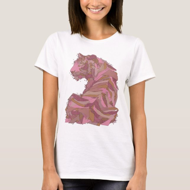 Ren Silver ABSTRAKT KONST Konsttryck T Shirt (Framsida)