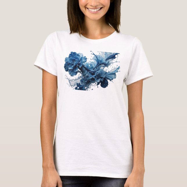 Ren Silver ABSTRAKT KONST Mode Print T Shirt (Framsida)