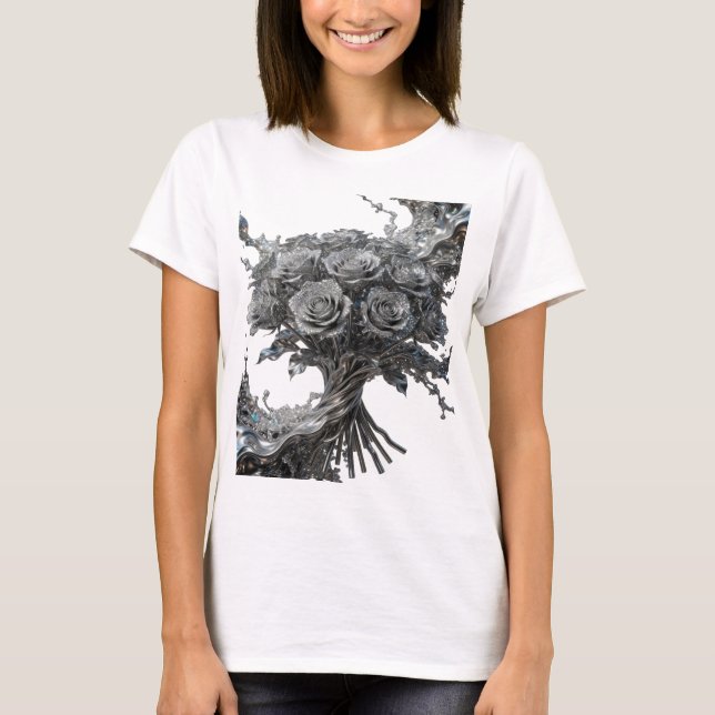 Ren Silver ABSTRAKT KONST Statement T-shirt (Framsida)