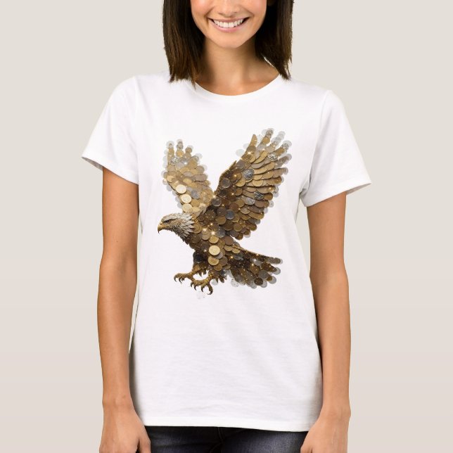 Ren Silver EAGLE OF MONEY Deklaration Design T Shirt (Framsida)