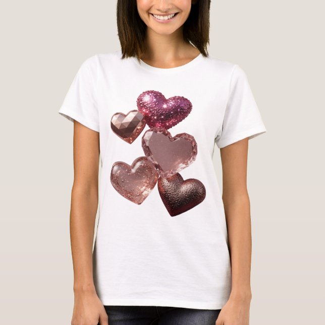 Ren Silver HJÄRTAN AV KÄRLEK T-shirt (Framsida)