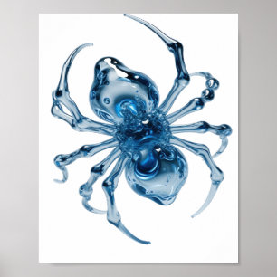 Ren Silver VATTENSPINDEL Grafisk Design Poster