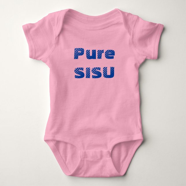 Ren SISU finska Baby One-Biet (Rosa) T Shirt (Framsida)