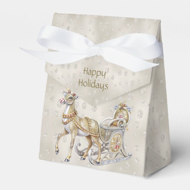 Ren Sleigh Holiday Presentlåda (Framsidan Sidan)