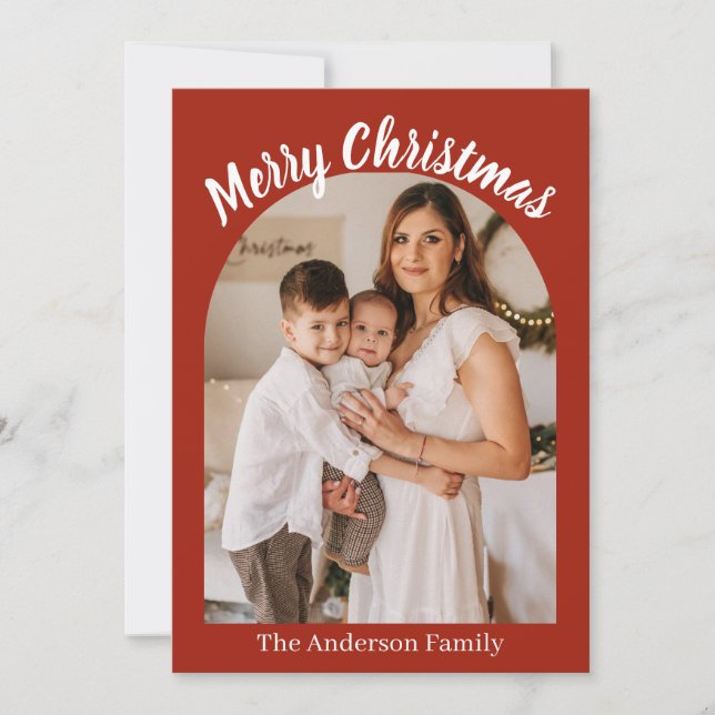 Ren Sleigh Jul Foto Tallar Julkort (Framsida)