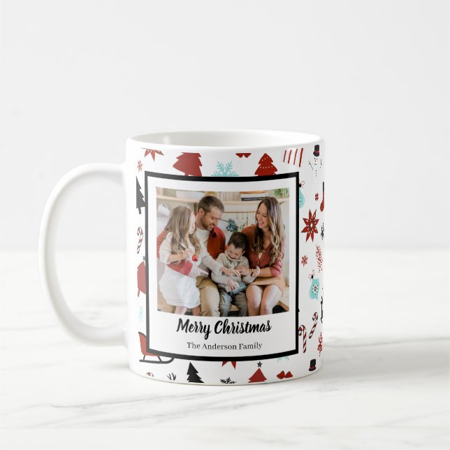 Ren Sleigh Jul Granar Kaffemugg (Vänster)