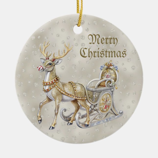 Ren Sleigh Jul Holiday Ornament (Framsidan)