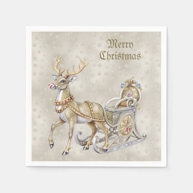 Ren Sleigh Jul Servett (Framsidan)