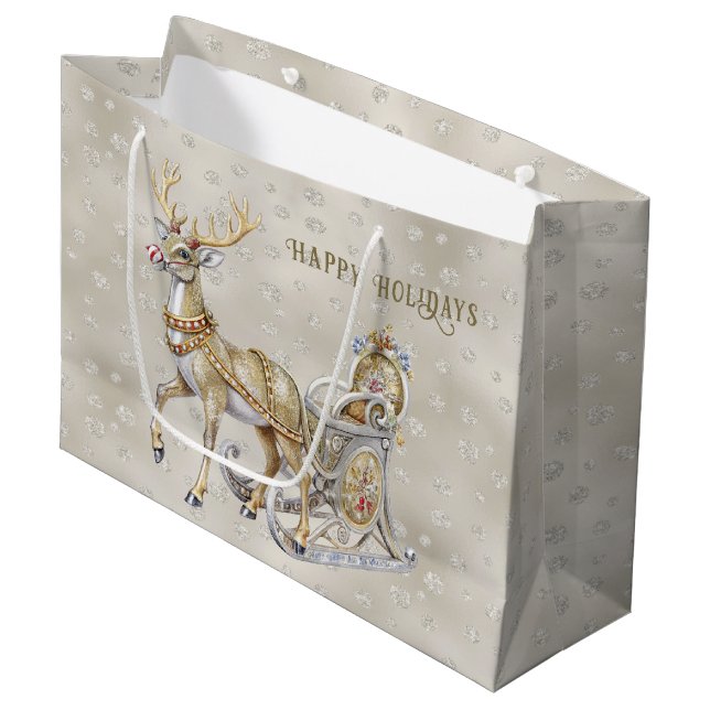 Ren Sleigh Julklappspåse (Framsidan Vinklad)