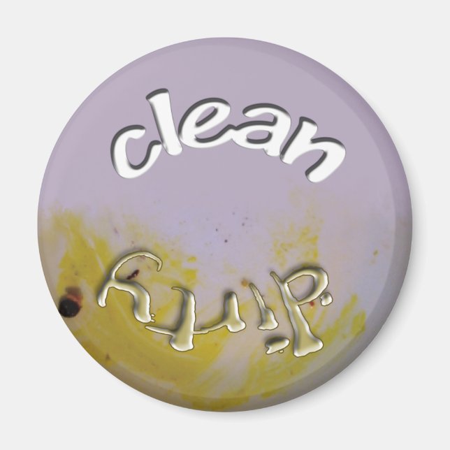 Ren/smutsig Dish - Dishwasher Magnet. Magnet (Framsidan)