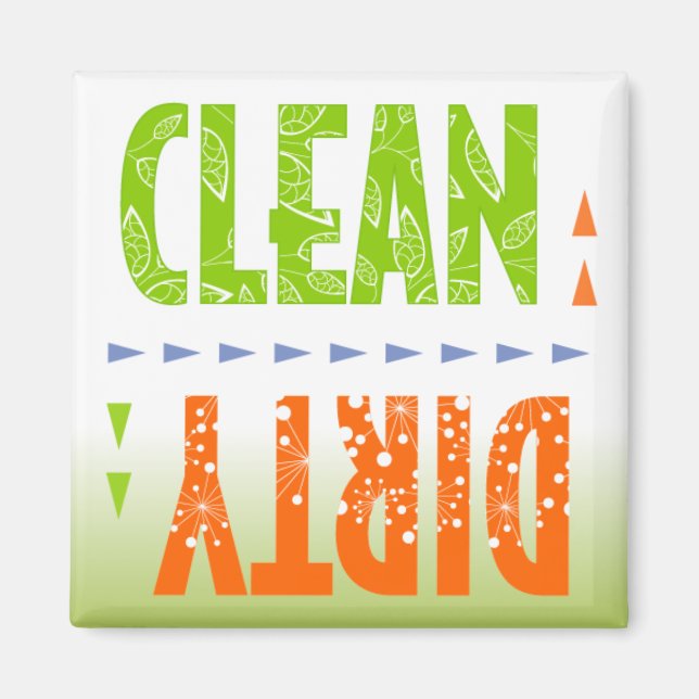 Ren/smutsig Dish Washer Magnet (Framsidan)