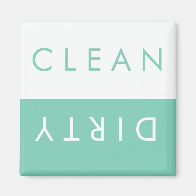 Ren/smutsig Dishwasher Magnet i Mint/White (Framsidan)