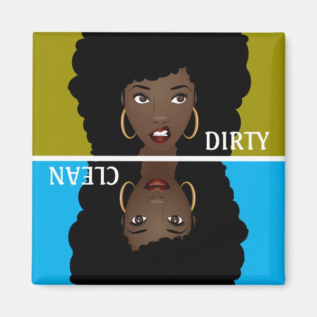 Ren/smutsig diskmaskin Magnet (Framsidan)