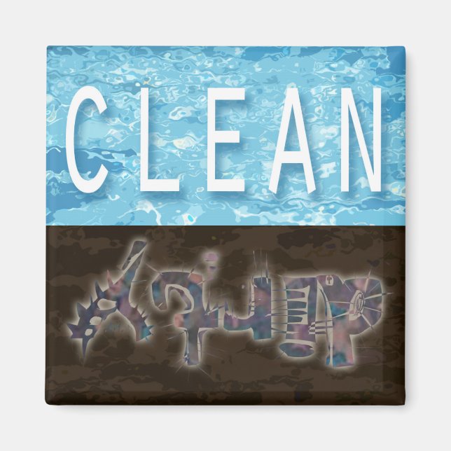 Ren/smutsig diskmaskinsmagnet magnet (Framsidan)