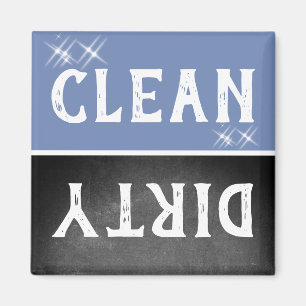 Ren, smutsig Gnistra, kalkboard Blue Dishwasher Magnet