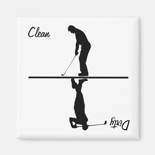 Ren/smutsig Golf Magnet (Framsidan)