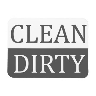 Ren smutsig Grått-diskmaskin Magnet