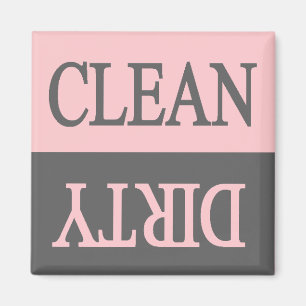 Ren smutsig Grått- och Rosa-diskmaskinsmagnet Magnet