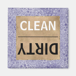 Ren/smutsig Lila av Dishwasher Glam Leopard Skriv  Magnet