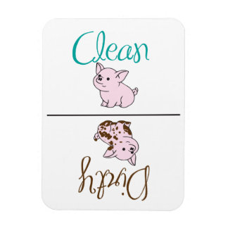 Ren/smutsig liten liten bricka i Dishwasher Magnet