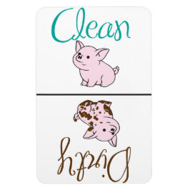 Ren/smutsig liten liten bricka i Dishwasher Magnet