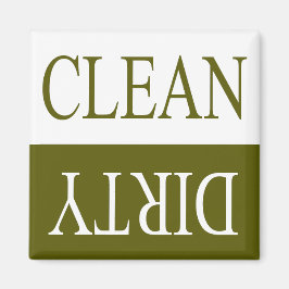 Ren smutsig Oliv grönt diskmaskinsmagnet Magnet