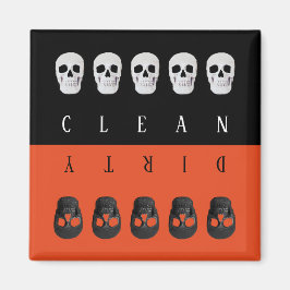 Ren smutsig Orange Svart, enkel blanka maskmaskin Magnet