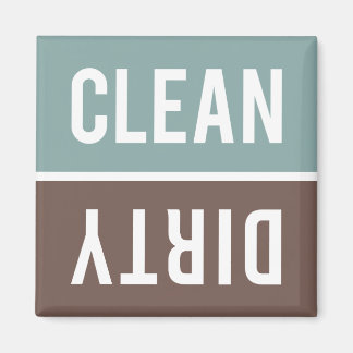 Ren smutsig tuggad Aqua Blue och Brown Dishwasher Magnet