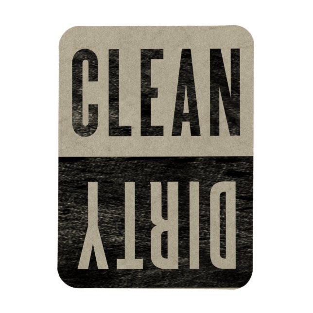 Ren Smutsig Vintage Typografi Magnet (Vertikal)