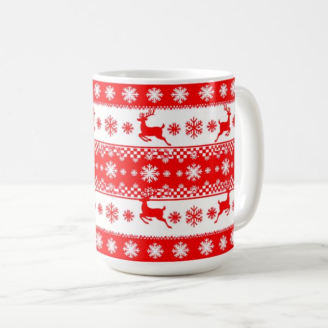 ☕ Ren Snöflinga Julmugg Gåva Kaffemugg (Framsida höger)