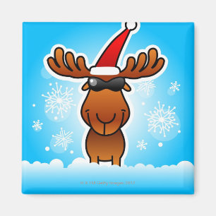 Ren som leker Santa Magnet