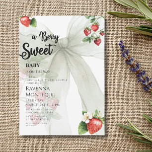 Ren Söt Salvia Bow Sjöstjärna Baby Shower Inbjudningar