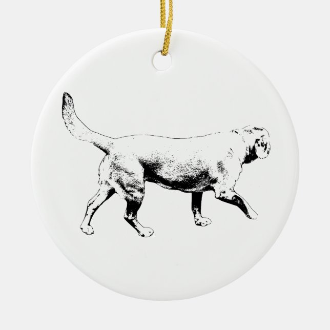 ren steg julgransprydnad keramik (Framsidan)