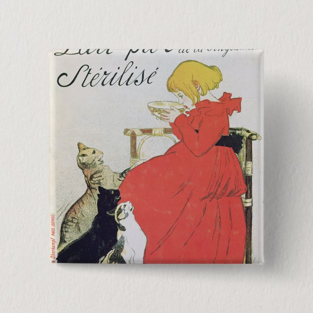 Ren steriliserad mjölk för affischadvertizing knapp (Framsida)