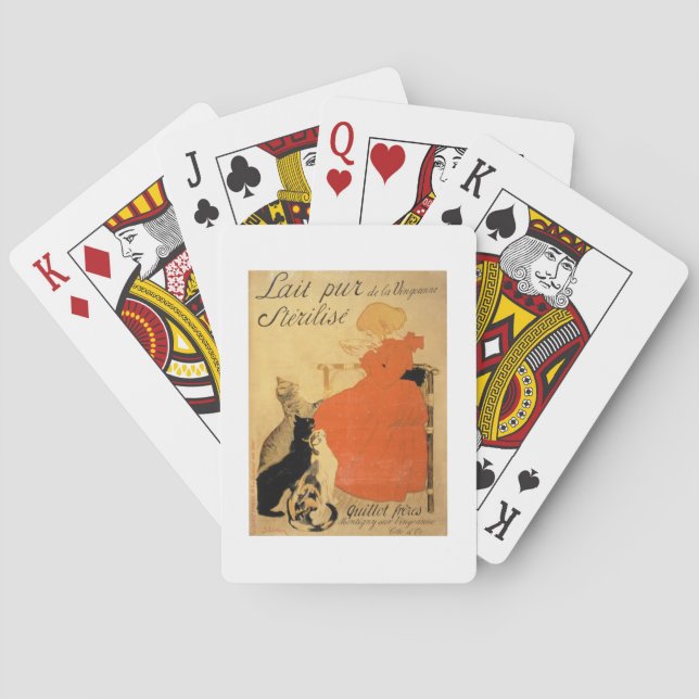 "Ren steriliserad mjölk från La Vingeanne", 1894 Spel Kort (Baksidan)