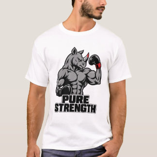 Ren styrka noshörning gym motivation citat t shirt
