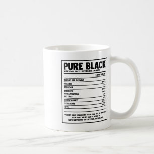 Ren svart näringsbrist, svart historik månad kaffemugg