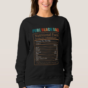 Ren svart Pappa, näringsmässiga fakta Fars dag T Shirt