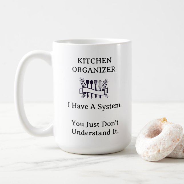 Ren Svart Rolig Köksorganisation  Kaffemugg (Med munk)