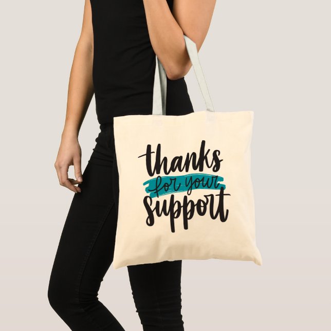 Ren Svart & Vit Djärv Totebag | tack  Tygkasse (Framsida (produkt))