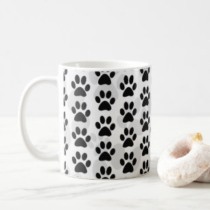 Ren Svart & Vit Estetisk Kaffe Mugg för Hundälskar